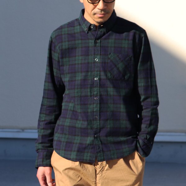 画像7: 【RE PRICE / 価格改定】フランネルチェックチビ衿ボタンダウン長袖_Shirts【MADE IN JAPAN】『日本製』/ Upscape Audience