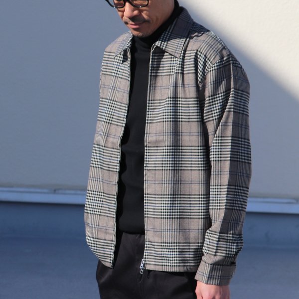 画像4: 【RE PRICE/価格改定】ギャバジンストレッチ チェック柄 ドリズラーJKT『日本製』  / Upscape Audience