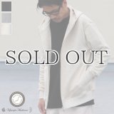 30/8 吊り裏毛 スタンド フードZIPパーカー【MADE IN JAPAN】【送料無料】『日本製』 / Upscape Audience