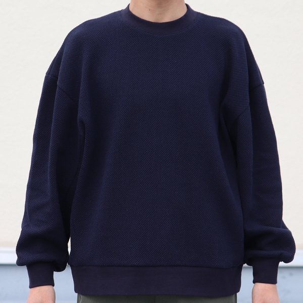 画像18: ローゲージストレッチ カノコダブルフェイス（15オンス）クルーネック スウェット【MADE IN JAPAN】『日本製』 / Upscape Audience