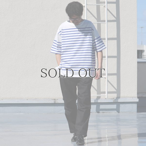 画像9: 「尾州」12オンス パネルボーダー ボートネック ハーフスリーブ ボクシーTシャツ【MADE IN JAPAN】『日本製』/ Upscape Audience