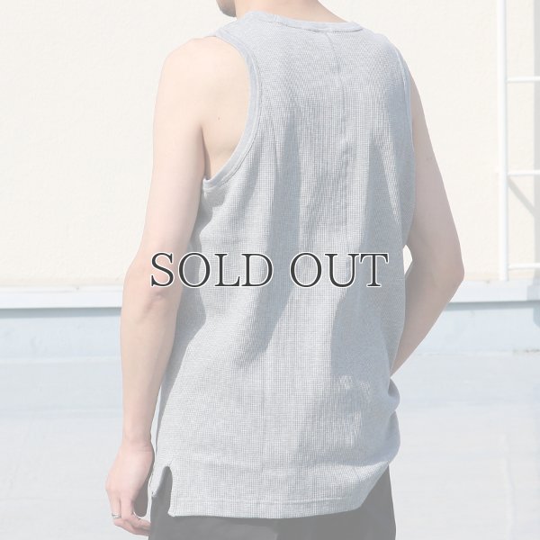 画像4: 度詰ワッフル6.6オンス  サイドスリット ロングベストタンク【MADE IN JAPAN】『日本製』/ Upscape Audience