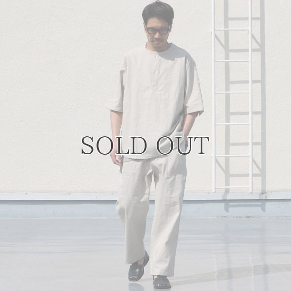画像5: 綿麻ビンテージソフトキャンバス ベイカー ワイドイージーパンツ【MADE IN JAPAN】『日本製』【送料無料】 / Upscape Audience