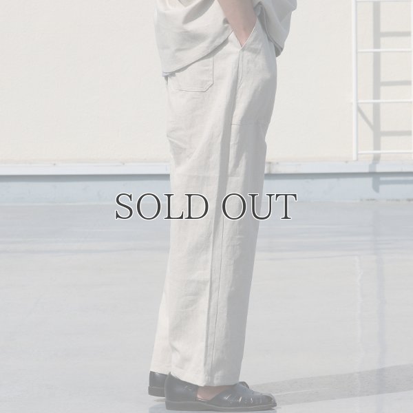 画像4: 綿麻ビンテージソフトキャンバス ベイカー ワイドイージーパンツ【MADE IN JAPAN】『日本製』【送料無料】 / Upscape Audience