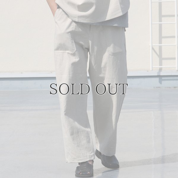 画像3: 綿麻ビンテージソフトキャンバス ベイカー ワイドイージーパンツ【MADE IN JAPAN】『日本製』【送料無料】 / Upscape Audience