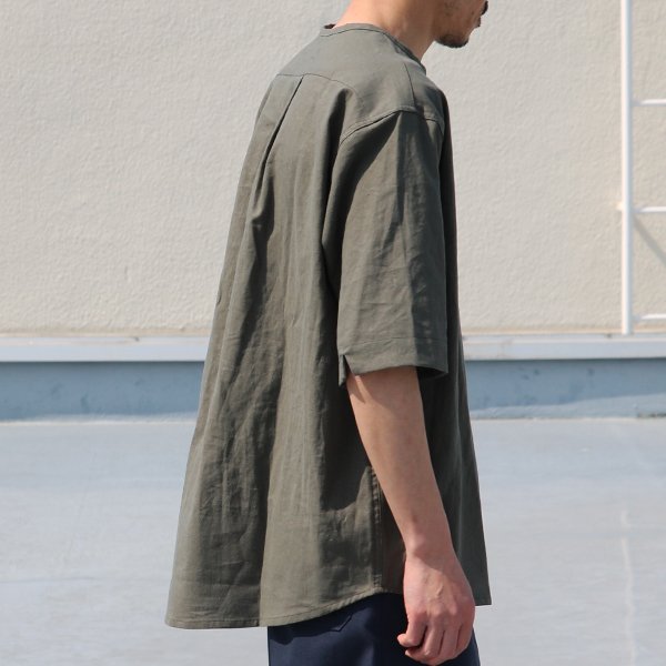画像12: 綿麻ビンテージソフトキャンバス スリーピング ハーフスリーブ シャツ【MADE IN JAPAN】『日本製』/ Upscape Audience