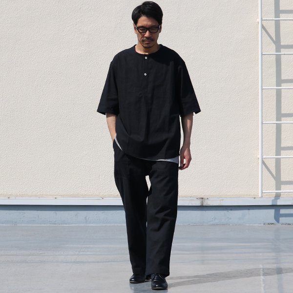 画像17: 綿麻ビンテージソフトキャンバス スリーピング ハーフスリーブ シャツ【MADE IN JAPAN】『日本製』/ Upscape Audience