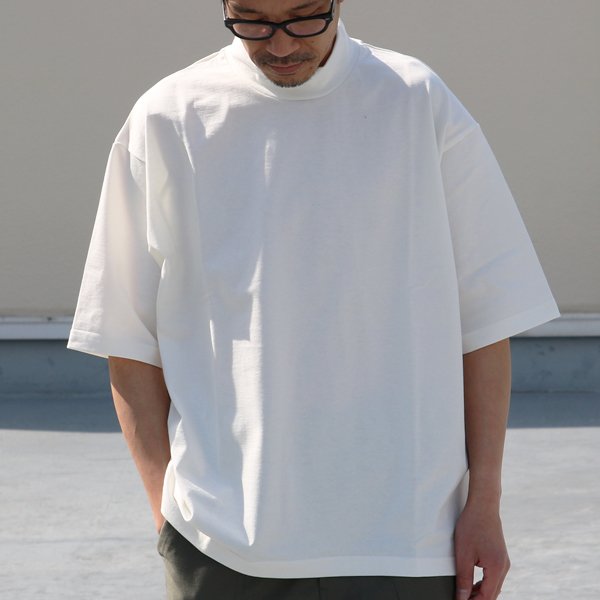 画像2: VORTEX 8オンス（MVS天竺）モックネック バルーン ハーフスリーブ Tシャツ【MADE IN JAPAN】『日本製』/ Upscape Audience