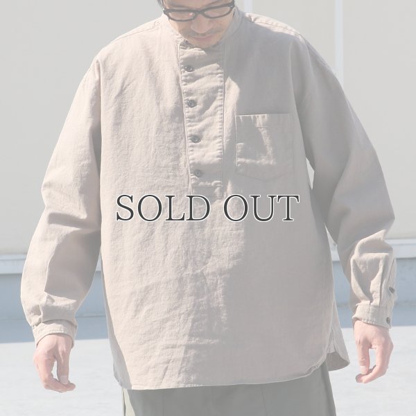 画像3: 綿麻ビンテージソフトキャンバス コックオーバー ボクシーシャツ【MADE IN JAPAN】『日本製』/ Upscape Audience