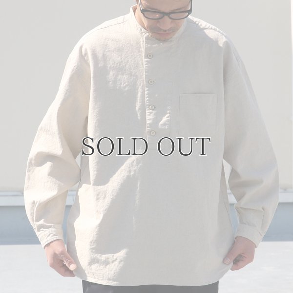 画像3: 綿麻ビンテージソフトキャンバス コックオーバー ボクシーシャツ【MADE IN JAPAN】『日本製』/ Upscape Audience