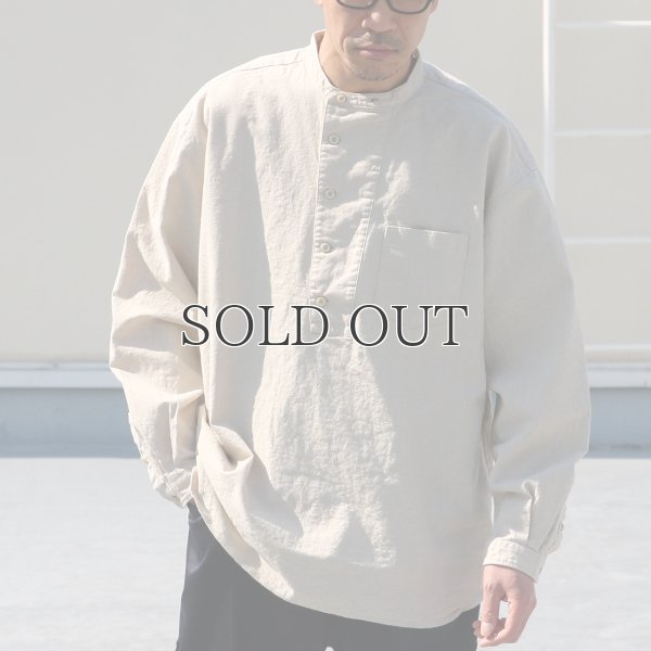 画像4: 綿麻ビンテージソフトキャンバス コックオーバー ボクシーシャツ【MADE IN JAPAN】『日本製』/ Upscape Audience