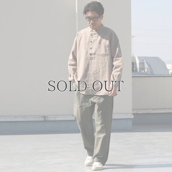 画像7: 綿麻ビンテージソフトキャンバス コックオーバー ボクシーシャツ【MADE IN JAPAN】『日本製』/ Upscape Audience