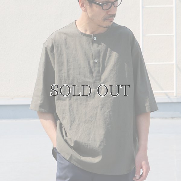 画像4: 綿麻ビンテージソフトキャンバス スリーピング ハーフスリーブ シャツ【MADE IN JAPAN】『日本製』/ Upscape Audience