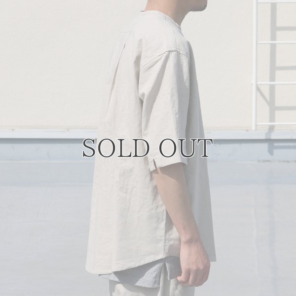 画像4: 綿麻ビンテージソフトキャンバス スリーピング ハーフスリーブ シャツ【MADE IN JAPAN】『日本製』/ Upscape Audience
