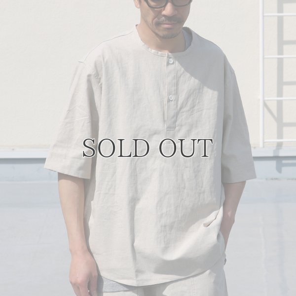 画像3: 綿麻ビンテージソフトキャンバス スリーピング ハーフスリーブ シャツ【MADE IN JAPAN】『日本製』/ Upscape Audience