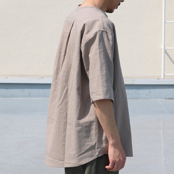 画像5: 綿麻ビンテージソフトキャンバス スリーピング ハーフスリーブ シャツ【MADE IN JAPAN】『日本製』/ Upscape Audience
