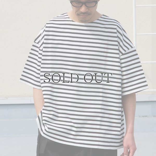 画像4: VORTEX 8オンス（MVS天竺）ロシアンボーダー ボートネック ハーフスリーブ Tシャツ【MADE IN JAPAN】『日本製』/ Upscape Audience