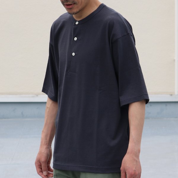 画像12: 17/1 空紡糸天竺(12オンス)ヘンリーネック ハーフスリーブ Tシャツ【MADE IN JAPAN】『日本製』/ Upscape Audience
