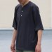 画像12: 17/1 空紡糸天竺（12オンス）ヘンリーネック ハーフスリーブ Tシャツ【MADE IN JAPAN】『日本製』/ Upscape Audience