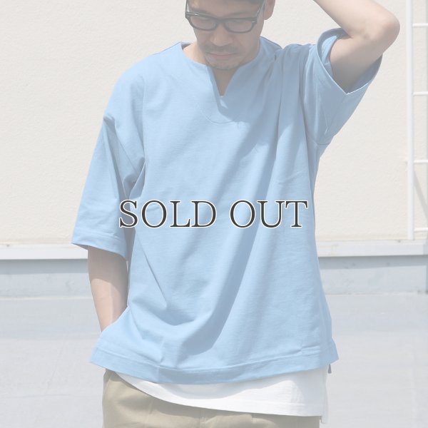 画像2: 17/1 空紡糸天竺（12オンス） キーネック ハーフスリーブ Tシャツ【MADE IN JAPAN】『日本製』/ Upscape Audience