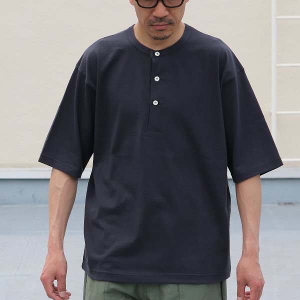 画像11: 17/1 空紡糸天竺(12オンス)ヘンリーネック ハーフスリーブ Tシャツ【MADE IN JAPAN】『日本製』/ Upscape Audience
