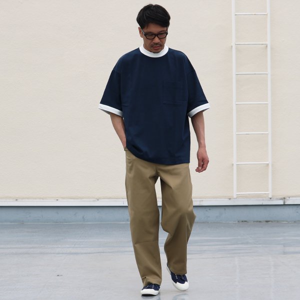 画像5: VORTEX 8オンス(MVS天竺)モックネック リンガー ハーフスリーブ Tシャツ【MADE IN JAPAN】『日本製』/ Upscape Audience