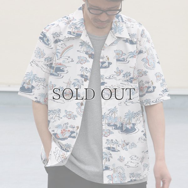 画像5: コットンレーヨン ヴィンテージアロハ柄 オープンカラー ハーフスリーブ シャツ【MADE IN JAPAN】『日本製』/ Upscape Audience