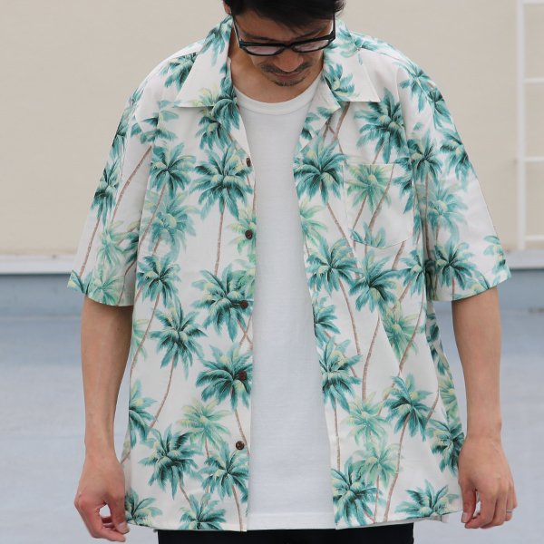 画像7: コットンレーヨン ヴィンテージアロハ柄 オープンカラー ハーフスリーブ シャツ【MADE IN JAPAN】『日本製』/ Upscape Audience
