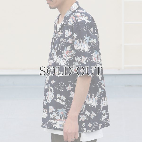画像5: コットンレーヨン ヴィンテージアロハ柄 オープンカラー ハーフスリーブ シャツ【MADE IN JAPAN】『日本製』/ Upscape Audience