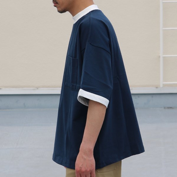 画像4: VORTEX 8オンス(MVS天竺)モックネック リンガー ハーフスリーブ Tシャツ【MADE IN JAPAN】『日本製』/ Upscape Audience