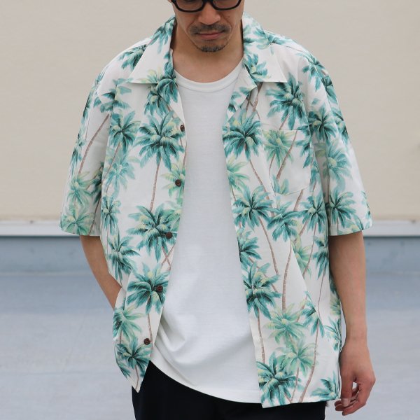 画像6: コットンレーヨン ヴィンテージアロハ柄 オープンカラー ハーフスリーブ シャツ【MADE IN JAPAN】『日本製』/ Upscape Audience