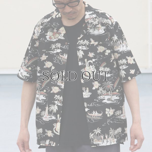 画像3: コットンレーヨン ヴィンテージアロハ柄 オープンカラー ハーフスリーブ シャツ【MADE IN JAPAN】『日本製』/ Upscape Audience