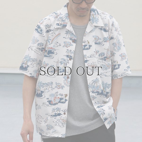 画像4: コットンレーヨン ヴィンテージアロハ柄 オープンカラー ハーフスリーブ シャツ【MADE IN JAPAN】『日本製』/ Upscape Audience