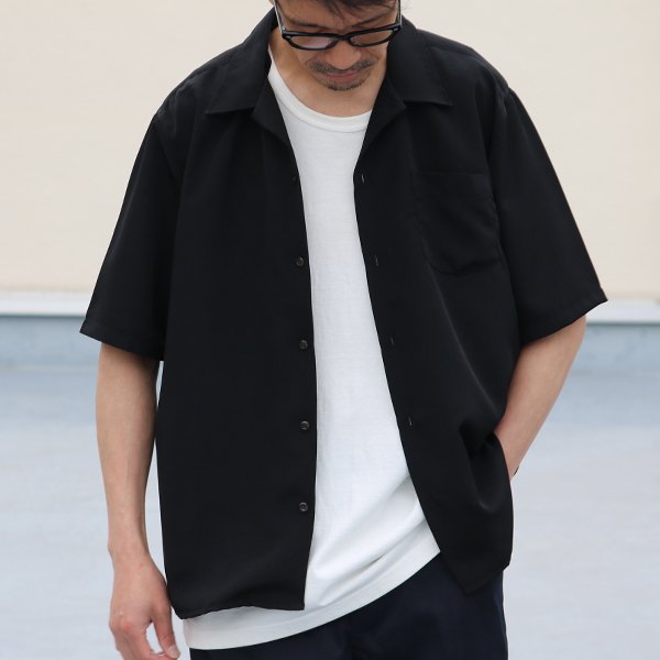 画像8: レーヨンライク ピーチファイユ オープンカラー ハーフスリーブ シャツ【MADE IN JAPAN】『日本製』/ Upscape Audience