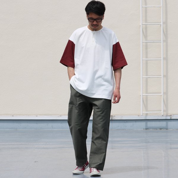 画像7: VORTEX 8オンス(MVS天竺)ヘンリーネック BBアンダーハーフスリーブ Tシャツ【MADE IN JAPAN】『日本製』/ Upscape Audience