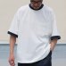 画像2: VORTEX 8オンス（MVS天竺）モックネック リンガー ハーフスリーブ Tシャツ【MADE IN JAPAN】『日本製』/ Upscape Audience (2)