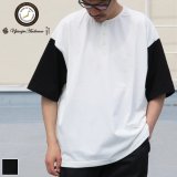 VORTEX 8オンス（MVS天竺）ヘンリーネック BBアンダーハーフスリーブ Tシャツ【MADE IN JAPAN】『日本製』/ Upscape Audience