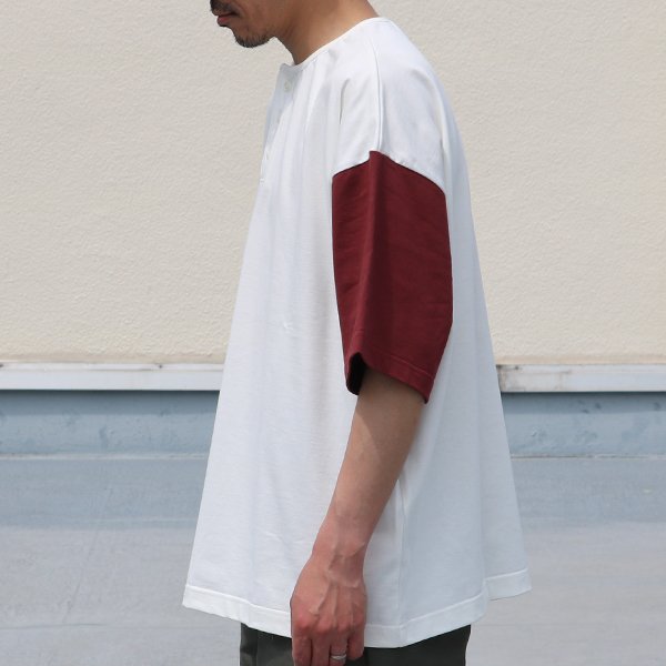 画像5: VORTEX 8オンス(MVS天竺)ヘンリーネック BBアンダーハーフスリーブ Tシャツ【MADE IN JAPAN】『日本製』/ Upscape Audience