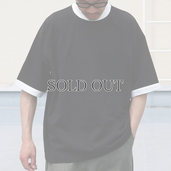 画像2: VORTEX 8オンス（MVS天竺）モックネック リンガー ハーフスリーブ Tシャツ【MADE IN JAPAN】『日本製』/ Upscape Audience