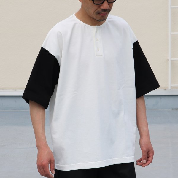 画像2: VORTEX 8オンス（MVS天竺）ヘンリーネック BBアンダーハーフスリーブ Tシャツ【MADE IN JAPAN】『日本製』/ Upscape Audience