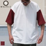 VORTEX 8オンス（MVS天竺）ヘンリーネック BBアンダーハーフスリーブ Tシャツ【MADE IN JAPAN】『日本製』/ Upscape Audience