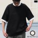 画像1: VORTEX 8オンス（MVS天竺）モックネック リンガー ハーフスリーブ Tシャツ【MADE IN JAPAN】『日本製』/ Upscape Audience (1)