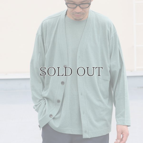 画像4: PREMIERE LINEN(プレミアリネン)コットン天竺 Vネックカーディガン【MADE IN JAPAN】『日本製』 / Upscape Audience