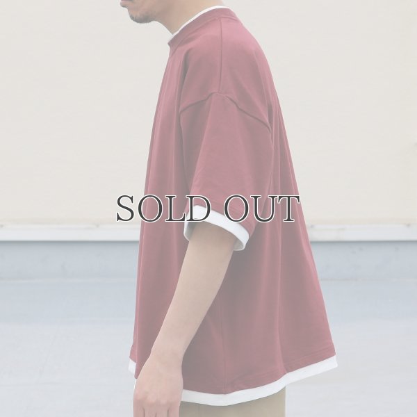 画像8: VORTEX 8オンス(MVS天竺) フェイクレイヤード クルーネック ハーフスリーブTシャツ【MADE IN JAPAN】『日本製』/ Upscape Audience