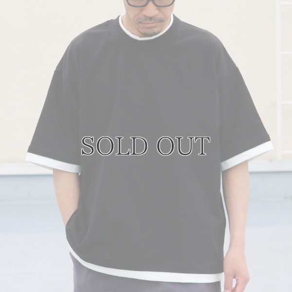 画像2: VORTEX 8オンス(MVS天竺) フェイクレイヤード クルーネック ハーフスリーブTシャツ【MADE IN JAPAN】『日本製』/ Upscape Audience