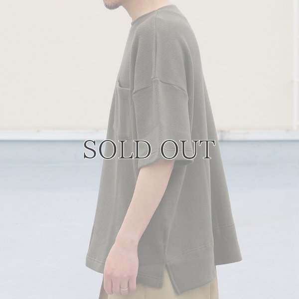 画像4: ローゲージストレッチ カノコダブルフェイス サイドスリット ハーフスリーブTシャツ【MADE IN JAPAN】『日本製』 / Upscape Audience