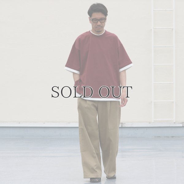 画像7: VORTEX 8オンス(MVS天竺) フェイクレイヤード クルーネック ハーフスリーブTシャツ【MADE IN JAPAN】『日本製』/ Upscape Audience