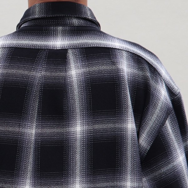 画像30: 10/2ヘビーツイル ヴィンテージチェック レギュラーカラー ボクシーAライン 長袖シャツ【MADE IN JAPAN】『日本製』/ Upscape Audience