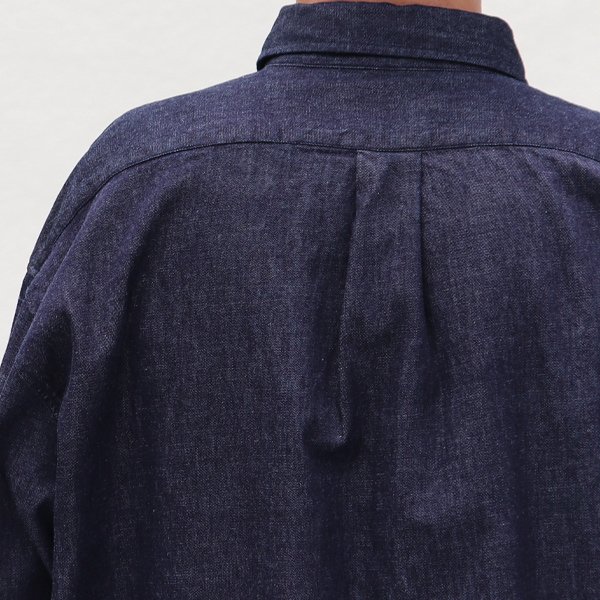 画像21: 「備中備後」6オンス デニム 釦ダウン ボクシーAライン 長袖シャツ【MADE IN JAPAN】『日本製』/ Upscape Audience