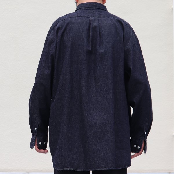画像19: 「備中備後」6オンス デニム 釦ダウン ボクシーAライン 長袖シャツ【MADE IN JAPAN】『日本製』/ Upscape Audience